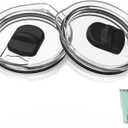 30 oz Tumbler Lid for YETI Rambler Magnetic Slider Lid Splash Resistant Replacement Lid for 30 oz Tumbler, 14 oz Mug and 35 oz Straw Mug, Ozark Trail Old Style RTIC, BPA Free (2 Pack)
