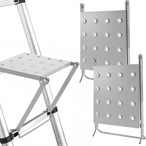 LEIFIDE 2 Pcs Ladder Work Platform  400 Lbs Heavy Duty Non-Slip Platform Tray, Stable Standing Surface for Painters, DIY & Home Projects  Quick Install, Space Saving, Fit for Most Ladder