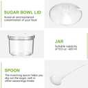 Tioncy 12 Pcs Ice Cream Bar Supplies Sugar Bowls with Lid and Spoon Acrylic Candy Dispenser Party Bar Hot Cocoa Sundae Caramel Apple Dipping Container with Tag (13.5 oz,Clear)