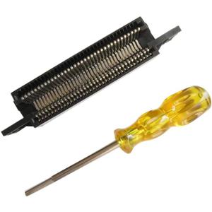 Gxcdizx 72 Pin Replacement Connector Cartridge Slot and 3.8mm Screwdriver Bit Open Tool for Nintendo NES 8 Bit System