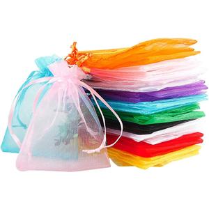 Meowoo 100PCS Organza Bags, 3x4in Small Mesh Bags Drawstring for Jewelry, Candy, Christmas, Sachets, Festivals, Bathroom Soaps, Makeup Organza, Wrapping Supplies(mixedcolor)