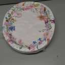 30PCS Floral Oval Paper Plates Party Supplies 10"12" Large Oval Dinner Plates Floral Party Plates Bulk for Holiday Bridal Shower Wedding Tea Party Supplies