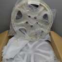 ECOTRIC 17" Hubcaps Wheel Covers Wheel Skins Compatible with 2013-2018 Toyota RAV4 LE, R17 Wheel Rim Cover, 5 Spoke, Silver/Black Plastic - Set of 4