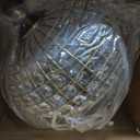 Gold Crystal Chandelier, 16.5" Modern 4-Light Round Crystal Pendant Light Antique Globe Foyer Chandelier for Dining Room Living Room, 17"w X 21"h