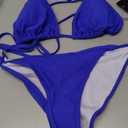 Women Two Piece Swimsuit Sexy Swimwear Halter String Triangle Bikini Sets, XL