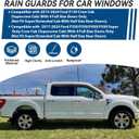 4pcs Front+Rear Smoke Tint Sun/Rain Guard Outside Mount Tape-On Vent Window Visors Compatible with 15-24 F150 17-24 F250/F350/F450/F550 Super Duty Crew (Supercrew) Cab with 4 Full Size Doors