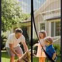 Mesh Screen with Magnetic Closure-Keeps Bugs Out Let Breeze in, Heavy Duty - Pet and Kid Friendly, Works with Front, Sliding Doors (38 x 82 Inch) (Black)