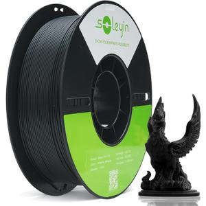 Cregrant3D Soleyin Filament 1.75mm Ultra PLA Filament for 3D Printing High Speed 30-300mm/s Accuracy +/- 0.02mm, 1kg Spool (2.2lbs), Fit Most FDM 3D Printer, Soleyin by Creality Filament, PLA Gray