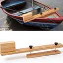 MorningRo Canoe Trolling Motor Mount, Trolling Mount with Ash Wood Crossbar and Motor Block for Quick and Easy Kayak