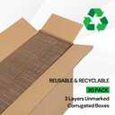 Rempry 30 Pack 8x6x4 Shipping Boxes Brown, Small Corrugated Cardboard Box for Mailing, Packaging Small Business, Kraft Mailer Gift Boxes