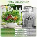 Alupssuc 24 Pcs Artificial Plants Flowers for Outdoors, Realistic Faux UV Resistant Greenery & Silk Flowers,Fake Plastic Shrubs Stems No Fade for Indoor Outside Garden Patio Spring Planter Home Decor
