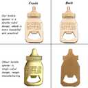 16 Packs Bottle Opener for Baby Shower Favors, Baby Shower Party Return Gifts for Guest, Poppin Bottles Openers with Exquisite Gifts Box Used for Baby Party Souvenirs (Green-Baby Bottle)