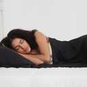 ALASKA BEAR Natural Silk Sleeping Bag Liner Cocoon-Style Travel Sheet Sleep Bag with Built-in Pillowcase(Black) (2.16L x 0.99W metres)