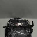 Clear Backpack Heavy Duty has TSA Lock, 2-Way Zipper. PVC Transparent Backpack X-Large - H18''xW14''xD8 - Black