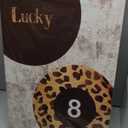 Red Trendy Leopard Wall Art Set,Vintage Cheetah Pictures,Retro Lucky 8 Ball Poster Prints,3 Piece Preppy Aesthetic Wall Decor,for Girly Bedroom Living Room Dorm Apartment 12x16in Canvas