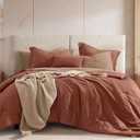 King Size Comforter Set - 7 Pieces King Bedding Set Textured Bed in a Bag