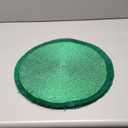 Set oG 4 Glitter Braid Round Sparkle Polyester Round Placemat Coster, Green 