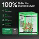 VIVOSUN S223 2x2 Grow Tent, 24"x24"x36" High Reflective Mylar with Observation Window and Floor Tray for Hydroponics Indoor Plant for VS1000