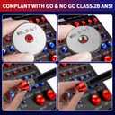 FANOVO Thread Size Checker, 23 Inch & 21 Metric Bolt and Nut Identifier Gauge Kit, Threaded Measurin Inspector Finder Tester Box Set, for Size Checker of Bolts or Nuts in Narrow Areas (Black)