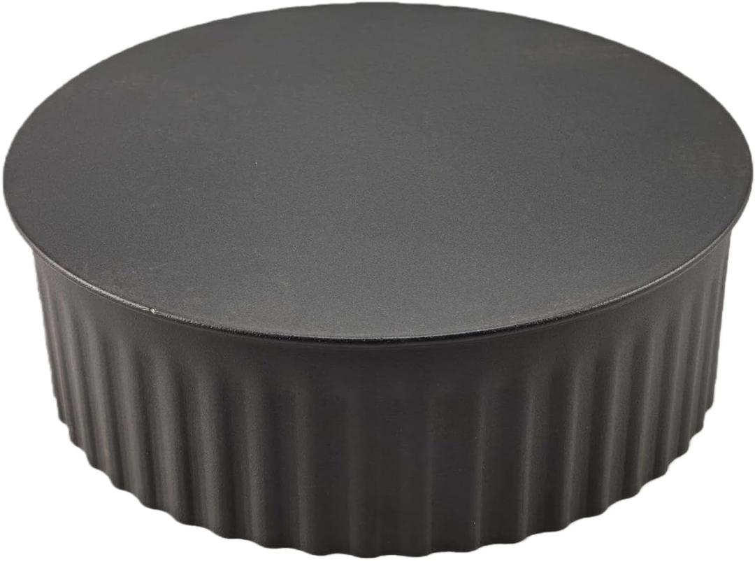 Replacement 6 in Black Stove Pipe Clean Out Tee Cap with Crimp 24 Gauge Fits ModelsBM0151 6527618