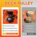 756-0638 Deck Double Spindle Pulley Fit for MTD Fit for Yard Machine LT16 LT165 LT18 LT185 Hydrostatic Lawn Tractor
