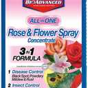 BioAdvanced All-in-One Rose and Flower Spray, Rose Fungicide, Concentrate, 32 Oz