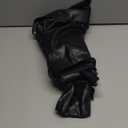 OYOANGLE Women's PU Leather Cropped Jacket Zip Up Motorcycle Jackets Coat (X-Large, Black)