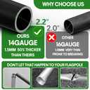 16 FT Telescoping Flag Pole, Heavy Duty Aerospace Aluminum Flagpole Kit