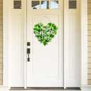 St. Patrick's Day Decorations Wooden Shamrock Door Wreath for Front Door Welcome Sign, Farmhouse St. Patrick's Decor Hanging Sign Outdoor Indoor Shamrock Clover Spring Wall Home Decor