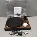 Record Player with 2X External Speakers Turntable Bluetooth Input Belt-Driven 3-Speed (33, 45, 78 RPM) LP Player Turntables for Vinyl Records with RCA Output, Aux in, Auto Stop, Black