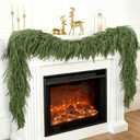 6 FT Artificial Christmas Norfolk Pine Garland, Realistic Greenery Garland for Indoor Outdoor Door Porch Fireplace Wall Staircase Holiday Christmas Decorations (6FT-1 PACK)