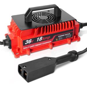 36 Volts 18 AMP Golf Cart Battery Charger 2-Pin D Style Plug Charger with Temperature Sensor Compatible with EZGO TXT Golf Carts (Lead Acid)