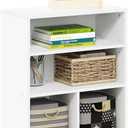 Furinno Pasir 3 Tier Display Bookcase, White, 3-Tier Wide