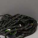 Junredy Garden Hose 25 FT, NON-EXPANDABLE Heavy-Duty Flexible & Lightweight Water Hose with 10-Function Nozzle, No-Kink, Leak-Proof Super Fabric, Solid Fittings for Lawn, Car, Outdoor (Black Green)