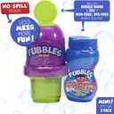 Little Kids Fubbles No-Spill Mini Bubble Tumbler (3 Pack), Multi (99630)