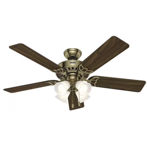 Hunter Fan Company Studio Series Indoor Ceiling Fan with LED Lights and Pull Chain Control, 52"