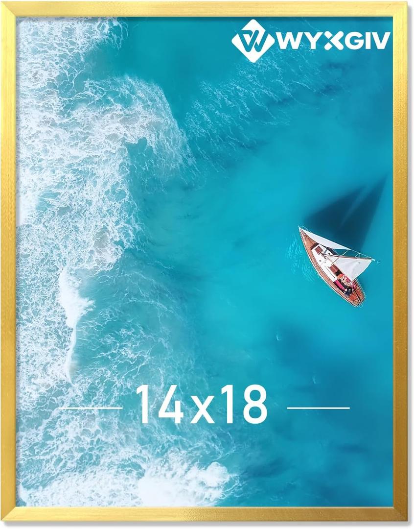 Gold 14x18 Picture Frame Lightweight yet Durable Frame Wall Hanging