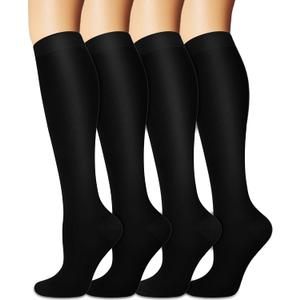 Sooverki Compression Socks for Women and Men Circulation (3/4 Pairs) is Best Support for Running Athletic Cycling Hiking, S/M