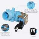 QPQ Dishwasher Whirlpool Water Inlet Valve W10327249 W10327250 W11175771, Compatible with Whirlpool, Kenmore 665 662, KitchenAid, Amana, Replacement Part W10195047 W10316814 W11130743-15