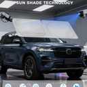 helloleiboo Graphene Car Windshield Sun Shade Car Sun Shade for Windshield with Heat Absorption Coating Foldable Design with UV Protection to Keep Your Car Interior Cooler Silver (Medium-59 30 in)