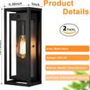 15" Motion Sensor Outdoor Wall Sconce Set of Two, Large Dusk to Dawn Outdoor Sconce Lights, Waterproof Anti-Rust Outdoor Lights for House, Exterior Motion Sensor Light for Garage, Porch