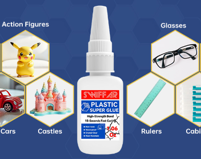 Plastic Glue, Permanent Clear Super Glue for Plastic, Heavy Duty Repair Cement Kit for Lego, Model, Miniatures, 3D Prints, Acrylic, PLA, Citadel, Metal, Car, Waterproof and Safe to Use
