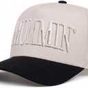 Mom Hat Mommin Trucker Hats Mama Baseball Cap Women New Mom Gifts (Beige)