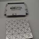 Art3d 10-Sheet Peel and Stick Backsplash Metal Mosaic Tiles for Kitchen Wall Decor, Stick on Aluminum Composite Tiles Stikers, Silver Windmill Puzzle Glass Mixed (12x12 Inch)