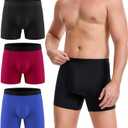 Incontinence Underwear for Men, 100ML Absorbent, Washable & Reusable Leakproof Cotton Soft Breathable Boxer Briefs (Multicolor01-（3pack）, XX-Large)