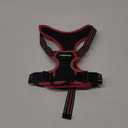 rabbitgoo Dog Harness No Pull with 2 Leash Clips, Adjustable Soft Padded, Reflective Oxford No Choke Pet Vest with Easy Control Handle for Medium Sized Dogs, Black & Red, M