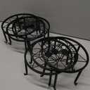 yosager 3 Pack Metal Plant Stands for Flower Pot, Heavy Duty Black Iron Potted Stand Holder, Indoor Outdoor Rustproof Metal Planter Container Round Supports Display Rack for Home & Garden Decor
