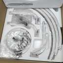 LEDIARY 20" Ceiling Fans with Lights and Remote, Modern Low Profile Ceiling Fan, 3 CCT, Stepless Dimmable, Fandelier Flush Mount Fan Light, 6 Speeds, DC Motor, App & Remote Control for Bedroom(White)