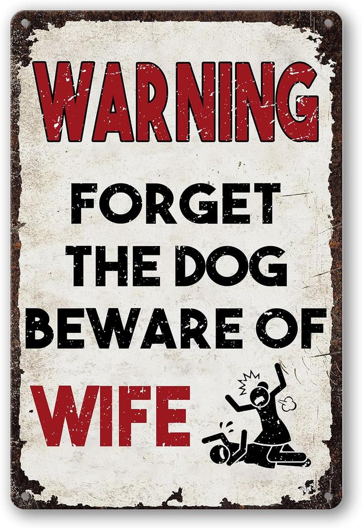 Man Cave Signs Garage Decor For Men Tin Signs Forget The Dog Beware Of Wife Sign Funny Bar Signs Garage Accessories For Man Cave Metal Signs For Garage Decorations Cool Mancave Stuff For Men 8x12 Inch (06)