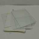 4 Pack Tempered Glass Cutting Board with Anti-Slip Pads, Rectangle Clear Glass Tray Chopping Board for Kitchen Countertop, House Warming Gifts, Heat-Resistant, Non-friable, 2 Sizes (Large)